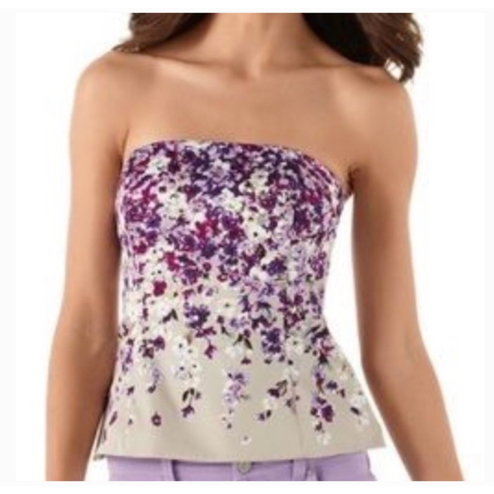 White house black market floral tube top - Picture 2 of 7